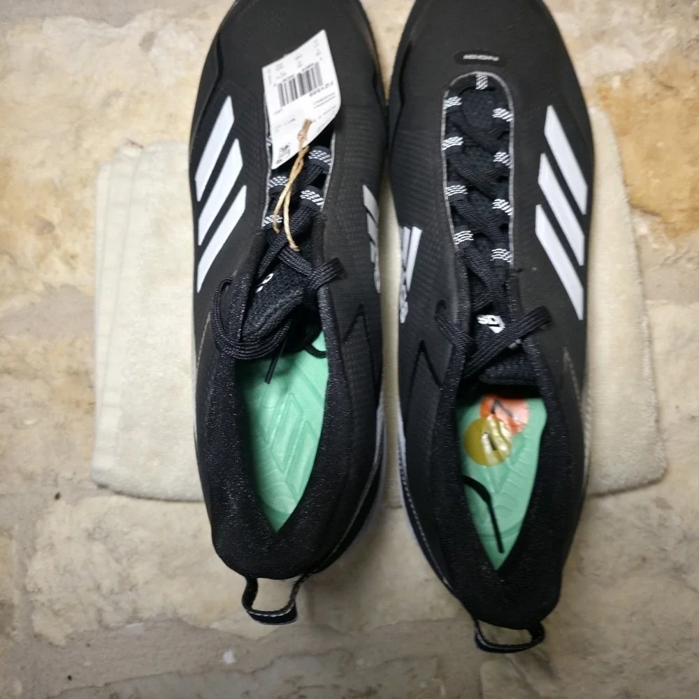 Adidas Metal Baseball Cleats FZ1559 Men's Size 17 Icon 7 Black/White
